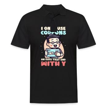 Couponer Verwenden Sie Coupons an den Tagen am Ende Y - Männer Poloshirt - Schwarz - Vorne - Kai (181cm)