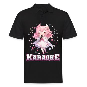 Filles Manga Anime Karaoké - Polo Homme - noir - Devant - Kai (181cm)