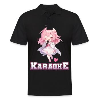 Filles Manga Anime Karaoké - Polo Homme - noir - Devant - Kai (181cm)