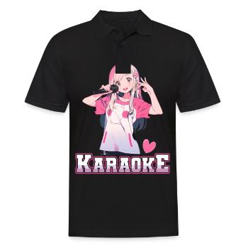 Filles Manga Anime Karaoké - Polo Homme - noir - Devant - Kai (181cm)