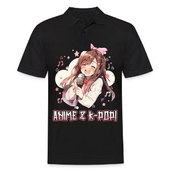 Anime Und K-Pop Koreanische Popmusik Kpop - Männer Poloshirt - Schwarz - Vorne - Kai (181cm)