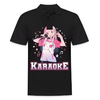 Filles Manga Anime Karaoké - Polo Homme - noir - Devant - Kai (181cm)