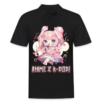 Anime and K-Pop Korean Pop Music Kpop - Men's Polo Shirt - black - Front - Kai (181cm)