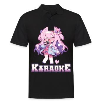 Filles Manga Anime Karaoké - Polo Homme - noir - Devant - Kai (181cm)