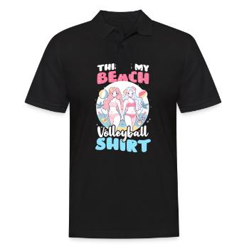 Beach Volleyball My Beach Volleyball Outfit - Men's Polo Shirt - black - Front - Kai (181cm)