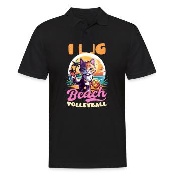 Beach Volleyball I Dig Beach Volleyball - Men's Polo Shirt - black - Front - Kai (181cm)