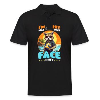 Beach Volleyball Sorry Was That Your Face I Hit - Men's Polo Shirt - black - Front - Kai (181cm)