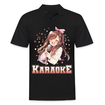 Filles Manga Anime Karaoké - Polo Homme - noir - Devant - Kai (181cm)