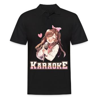 Filles Manga Anime Karaoké - Polo Homme - noir - Devant - Kai (181cm)