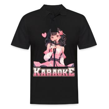 Filles Manga Anime Karaoké - Polo Homme - noir - Devant - Kai (181cm)