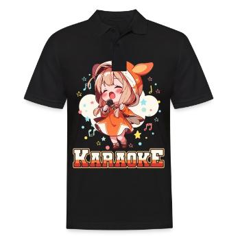 Filles Manga Anime Karaoké - Polo Homme - noir - Devant - Kai (181cm)