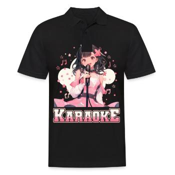 Filles Manga Anime Karaoké - Polo Homme - noir - Devant - Kai (181cm)