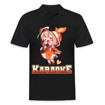 Filles Manga Anime Karaoké - Polo Homme - noir - Devant - Kai (181cm)