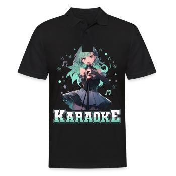 Filles Manga Anime Karaoké - Polo Homme - noir - Devant - Kai (181cm)