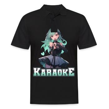 Filles Manga Anime Karaoké - Polo Homme - noir - Devant - Kai (181cm)