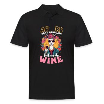 Actor Don't Complain Drink Wine - Men's Polo Shirt - black - Front - Kai (181cm)