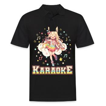 Filles Manga Anime Karaoké - Polo Homme - noir - Devant - Kai (181cm)