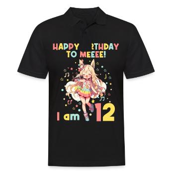 Anime Mandga K-Pop KPop Mädchen 12. Geburtstag - Männer Poloshirt - Schwarz - Vorne - Kai (181cm)