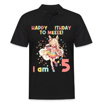 Anime Mandga K-Pop KPop Girl 5ème anniversaire - Polo Homme - noir - Devant - Kai (181cm)