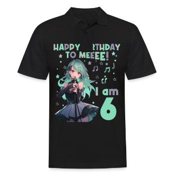 Anime Mandga K-Pop KPop Girl 6th Birthday - Men's Polo Shirt - black - Front - Kai (181cm)