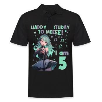 Anime Mandga K-Pop KPop Mädchen 5. Geburtstag - Männer Poloshirt - Schwarz - Vorne - Kai (181cm)