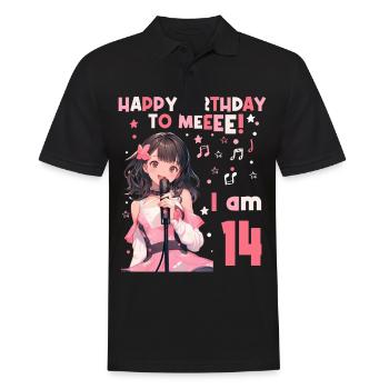Anime Mandga K-Pop KPop Mädchen 14. Geburtstag - Männer Poloshirt - Schwarz - Vorne - Kai (181cm)