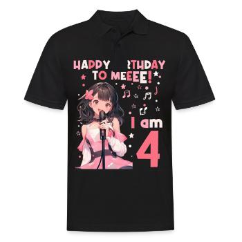 Anime Mandga K-Pop KPop Mädchen 4. Geburtstag - Männer Poloshirt - Schwarz - Vorne - Kai (181cm)