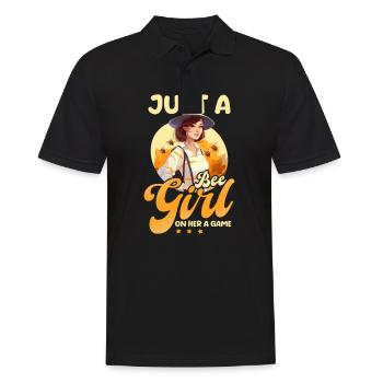 Beekeeper Bee Girl On Game - Men's Polo Shirt - black - Front - Kai (181cm)