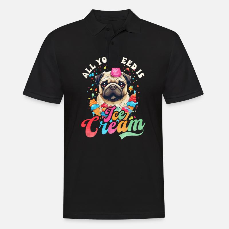 Eisverkäufer brauchen Eiscreme - Männer Poloshirt - Schwarz