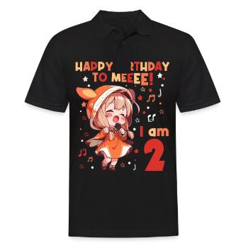 Anime Mandga K-Pop KPop Girl 2nd Birthday - Men's Polo Shirt - black - Front - Kai (181cm)