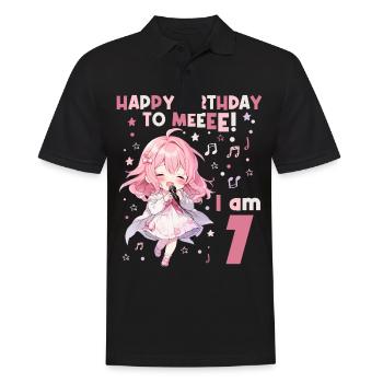 Anime Mandga K-Pop KPop Girl 7ème anniversaire - Polo Homme - noir - Devant - Kai (181cm)