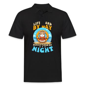 Sauveteur sauveteur le jour fatigué la nuit - Polo Homme - noir - Devant - Kai (181cm)