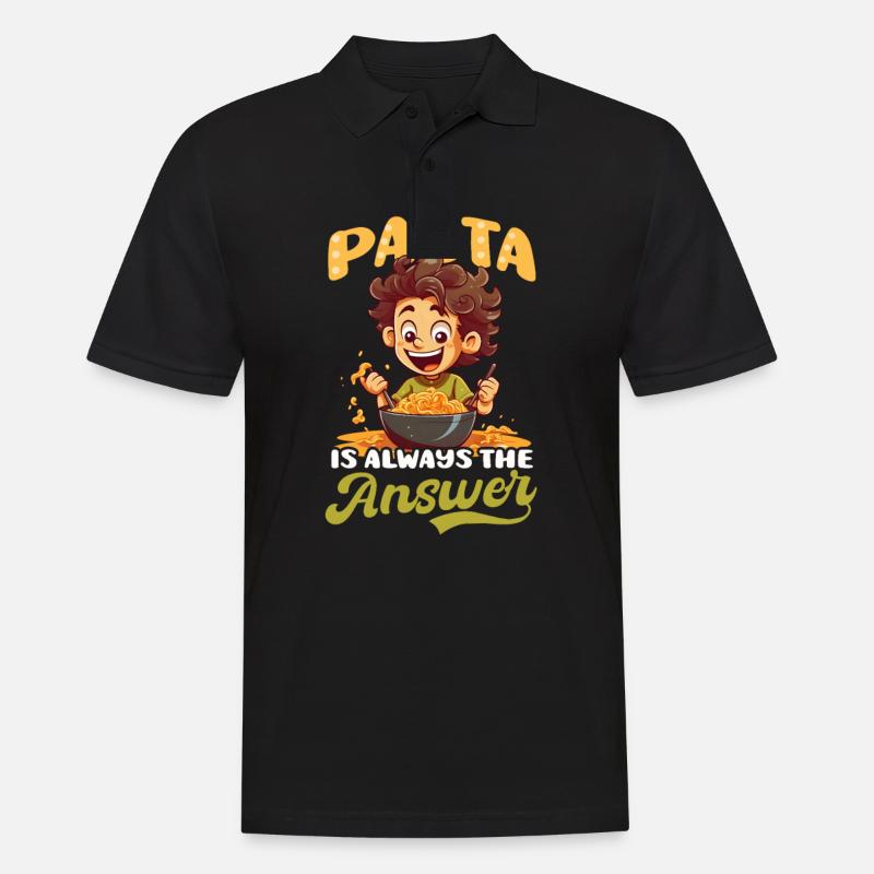 Pasta Lover Pasta Is Answer - Men's Polo Shirt - black