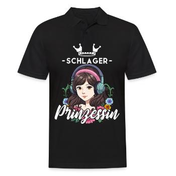 Schlager Prinzessin - Männer Poloshirt - Schwarz - Vorne - Kai (181cm)