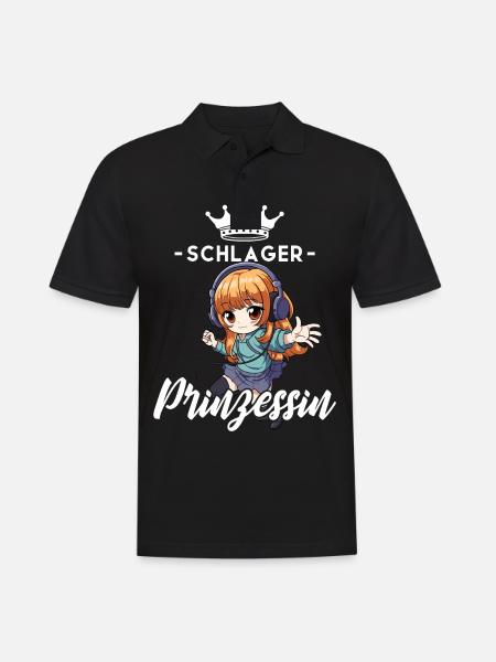 Schlager Prinzessin - Männer Poloshirt - Schwarz