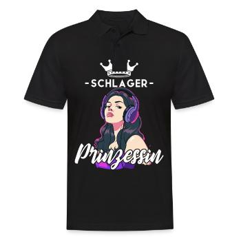 Schlager Prinzessin - Männer Poloshirt - Schwarz - Vorne - Kai (181cm)