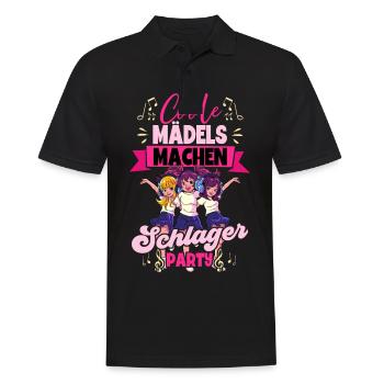 Coole Mädels Machen Schlager - Männer Poloshirt - Schwarz - Vorne - Kai (181cm)
