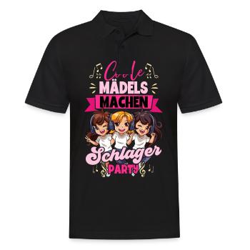 Coole Mädels Machen Schlager - Männer Poloshirt - Schwarz - Vorne - Kai (181cm)