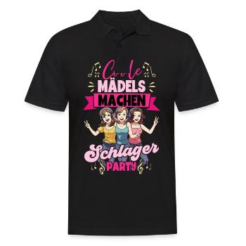 Coole Mädels Machen Schlager - Männer Poloshirt - Schwarz - Vorne - Kai (181cm)