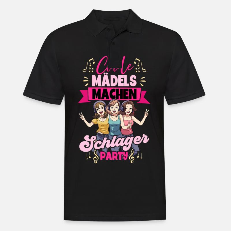 Coole Mädels Machen Schlager - Männer Poloshirt - Schwarz