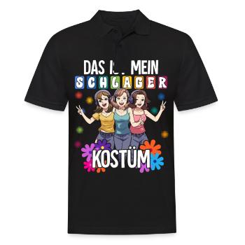 Das Ist Mein Schlager Kostüm - Männer Poloshirt - Schwarz - Vorne - Kai (181cm)