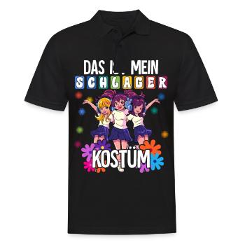 Das Ist Mein Schlager Kostüm - Männer Poloshirt - Schwarz - Vorne - Kai (181cm)