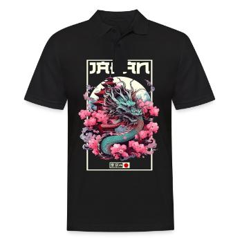 Tokio Asien 80er Japanischer Retro Drache Drachen - Männer Poloshirt - Schwarz - Vorne - Kai (181cm)