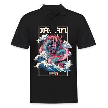 Tokyo Asie 80s Dragon Dragon Rétro Japonais - Polo Homme - noir - Devant - Kai (181cm)
