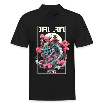 Tokyo Asie 80s Dragon Dragon Rétro Japonais - Polo Homme - noir - Devant - Kai (181cm)