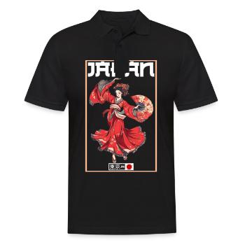 Tokyo Asie 80s Geishas japonaises rétro Geisha - Polo Homme - noir - Devant - Kai (181cm)