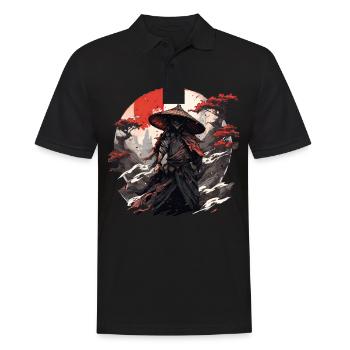 Asie 80s Samouraï Rétro Japonais Samouraï - Polo Homme - noir - Devant - Kai (181cm)