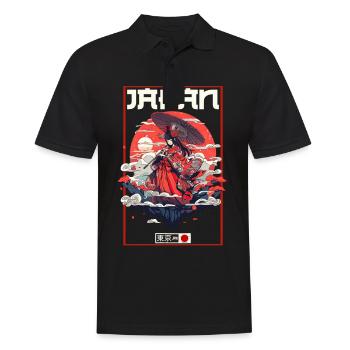 Asia 80s Japanese Retro Samurai Samurai - Men's Polo Shirt - black - Front - Kai (181cm)