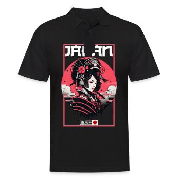 Asie 80s Samouraï Rétro Japonais Samouraï - Polo Homme - noir - Devant - Kai (181cm)