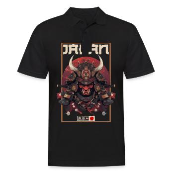 Asie 80s Samouraï Rétro Japonais Samouraï - Polo Homme - noir - Devant - Kai (181cm)